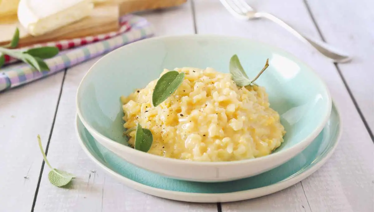 risoto de queijo cremoso